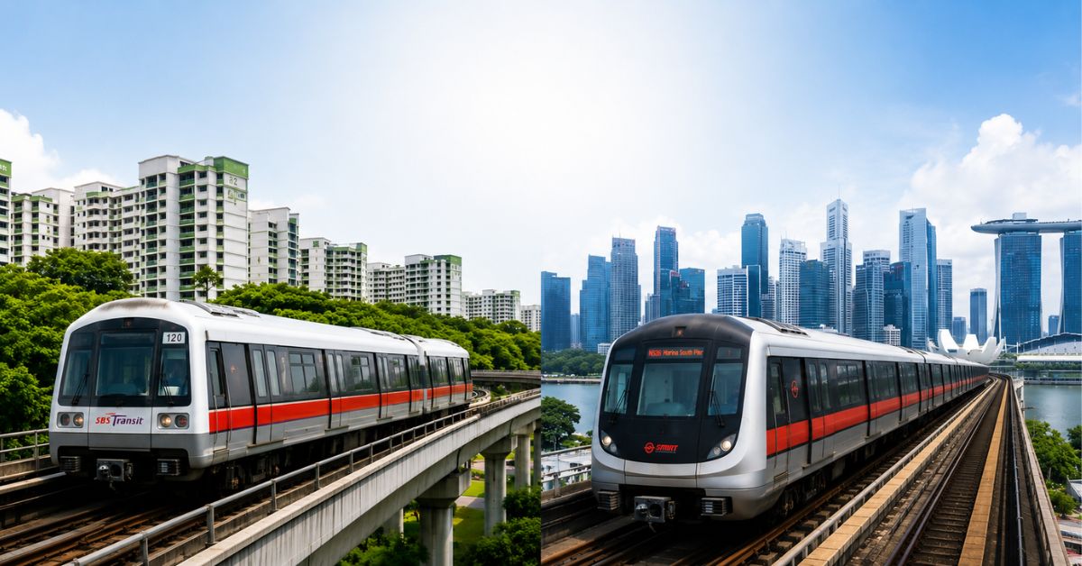 Light Rail Transit (LRT) and Mass Rapid Transit (MRT) of Singapore